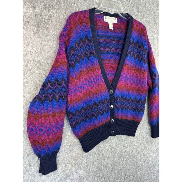 Christopher Sport Women's Knit Sweater 4 Button Cardigan Southwest Aztec Large - Picture 3 of 9